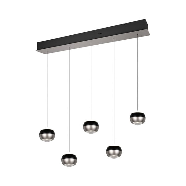 Melna/sudraba krāsas LED piekaramā lampa Orbit – Trio Select