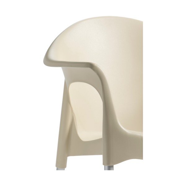 Smilškrāsas plastmasas dārza krēsls Lisa – Rojaplast-image-1
