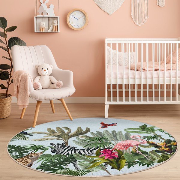 Mazgājams bērnu paklājs ø150 cm Jungle – Mila Home-image-3
