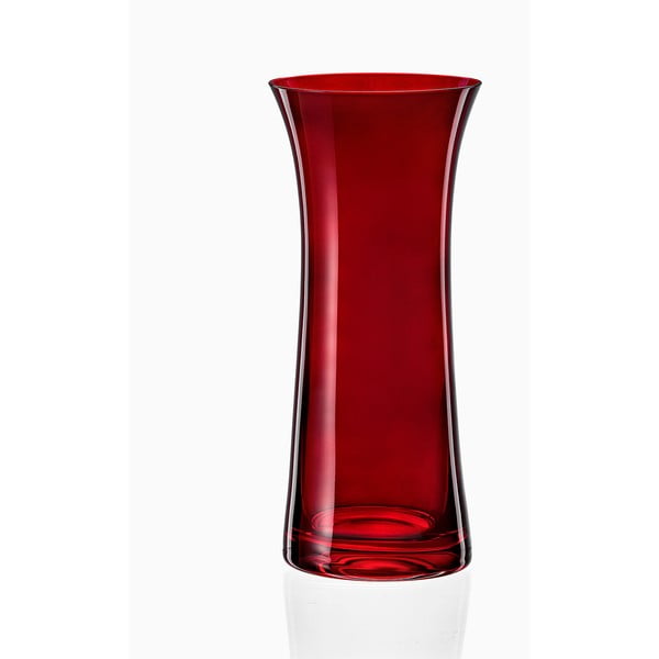 Sarkana stikla vāze Crystalex Extravagance, augstums 24,8 cm