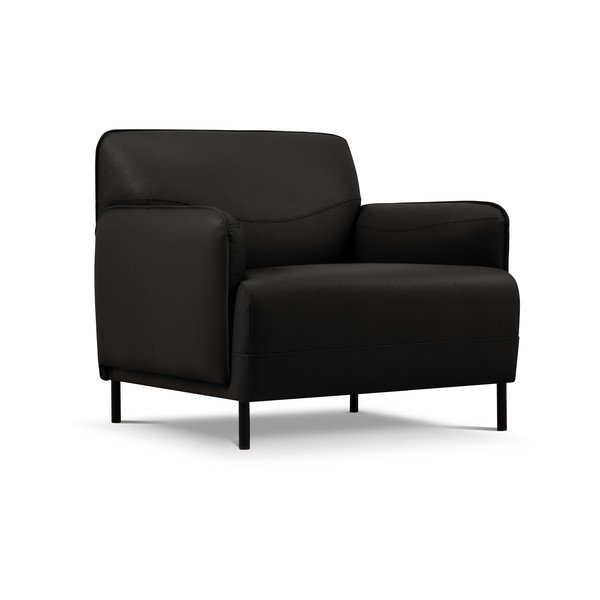 Melns ādas atpūtas krēsls Windsor & Co Sofas Neso