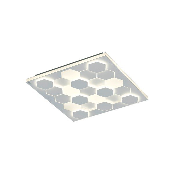 Balta LED griestu lampa ar balss vadību/ar mobilās lietotnes vadību un metāla abažūru 55x55 cm Cifavo – CINQUE-image-4