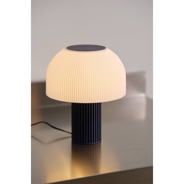 Balta/zila plastmasas galda lampa (augstums 29 cm) Maya – Jotex-image-1