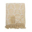 Dzeltens pleds no kokvilnas maisījuma 130x155 cm Pratello – Bloomingville