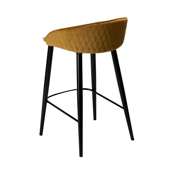 Dzeltens samta bāra krēsls DAN-FORM Dānija Dual, augstums 91 cm-image-2