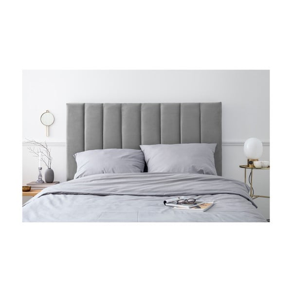 Gaiši pelēks polsterēts galvgalis 140x120 cm LA – Cosmopolitan Design-image-3