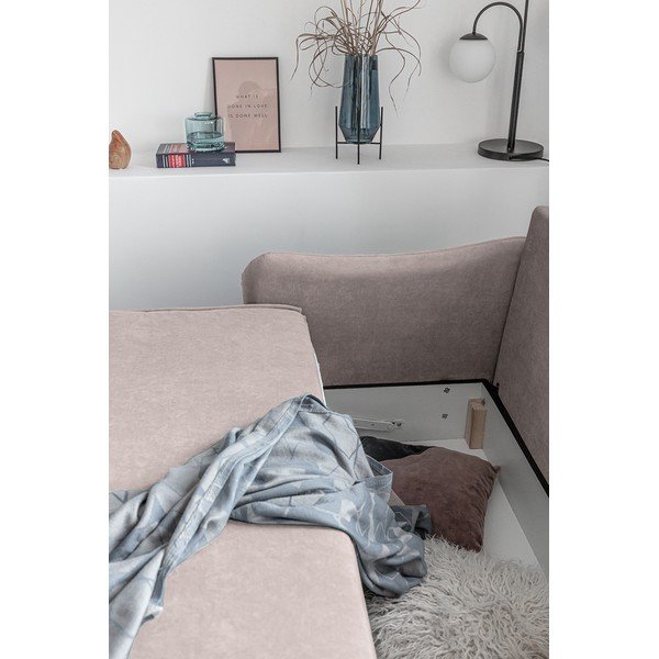 Bēšs samta izlaižams dīvāns Miuform Tender Eddie-image-1