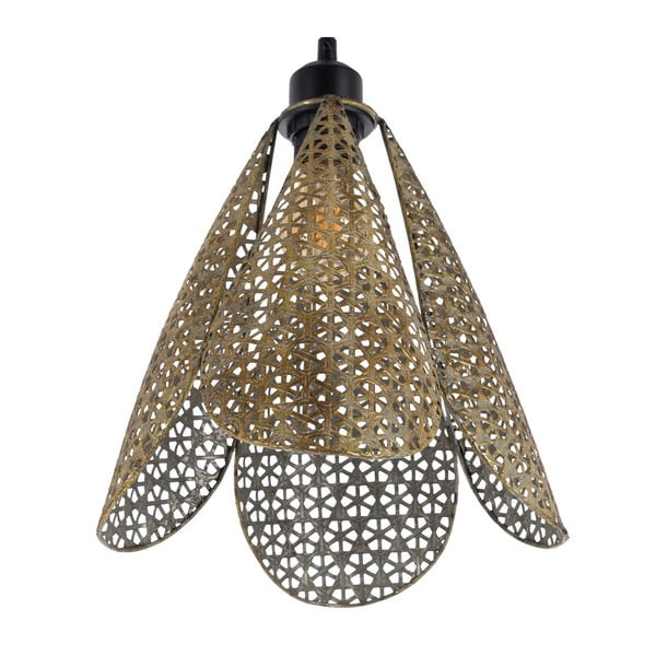 Zelta krāsas piekaramā lampa ar metāla abažūru ø 24 cm – Ixia-image-2