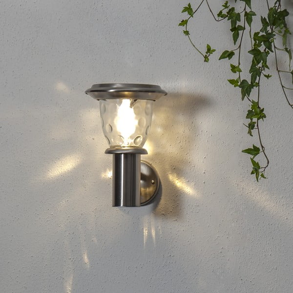 Āra LED sienas lampa ar saules baterijām Star Trading Pireus, augstums 27 cm