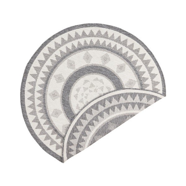Pelēks un krēmkrāsas āra paklājs NORTHRUGS Jamaika, ⌀ 140 cm-image-4
