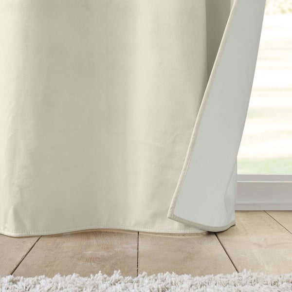 Krēmkrāsas samta siltumizolējošs aizkars 140x260 cm Polarchic – douceur d'intérieur-image-4