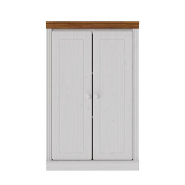 Balts/dzintara dzeltens priedes masīvkoka skapītis 74x118x35 cm Anita – Støraa