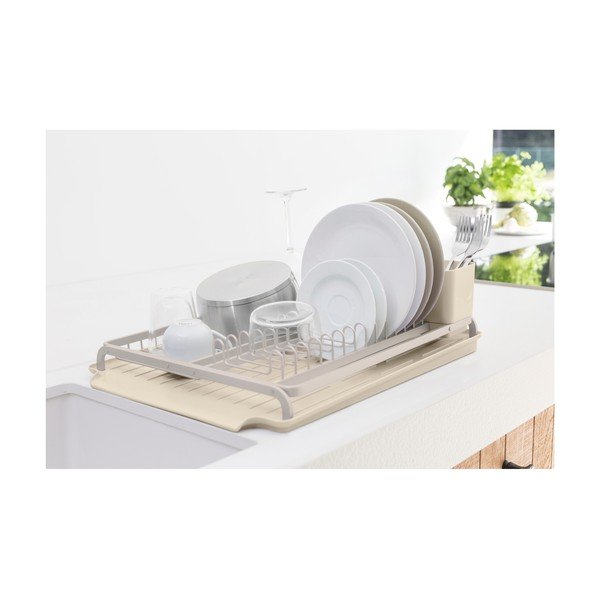 Bēšs metāla trauku žāvētājs 49x38,5 cm – Brabantia-image-1