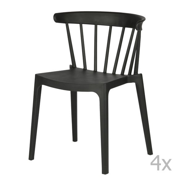 4 melnu krēslu komplekts De Eekhoorn Daan