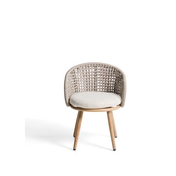 Pelēkbrūns polsterēts dārza krēsls Lidario – Kave Home-image-4