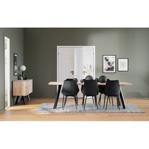 Melni samta ēdamistabas krēsli (2 gab.) Sierra – Rowico-image-2