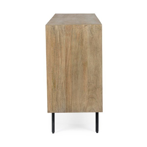 Dabīga toņa mango masīvkoka kumode 160x83x40 cm Darsey – Bizzotto-image-2