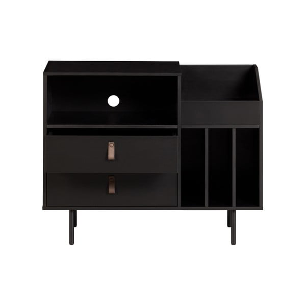 Melns priedes koka skapītis 90x73 cm Jackson – WOOOD-image-2