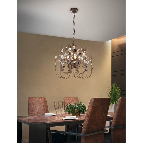 Bronzas krāsas piekaramā lampa ø 52 cm Napoli – Trio-image-1