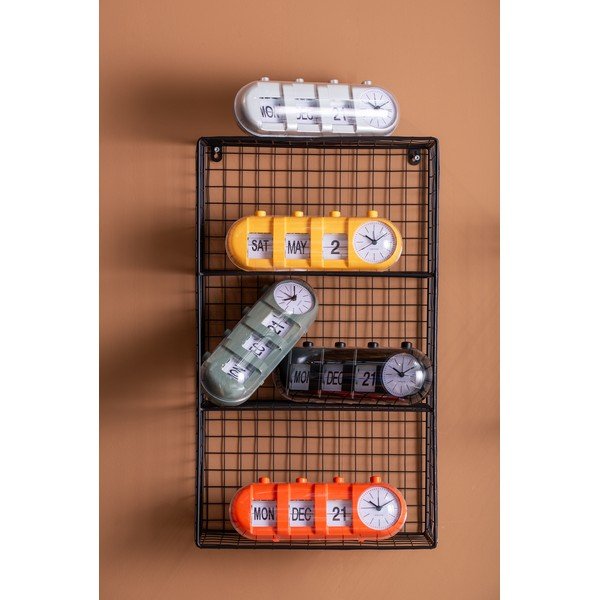 Melns daudzlīmeņu tērauda sienas plaukts 60 cm Reja – PT LIVING-image-1