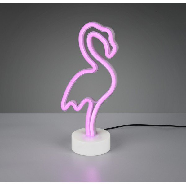 Balta LED galda lampa (augstums 29 cm) Flamingo – Reality-image-1
