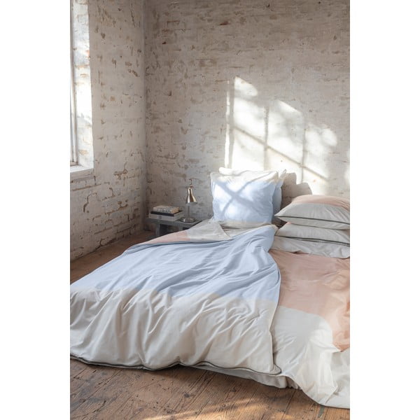 Gaiši zila vienguļamā gultas veļa no kokvilnas perkala 140x200 cm Colore – Mette Ditmer Denmark-image-2