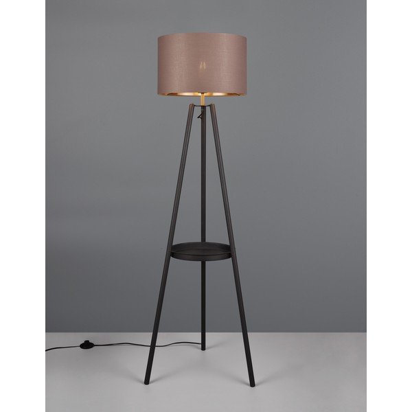 Melna stāvlampa ar plauktu (augstums 152 cm) Colette – Reality-image-1