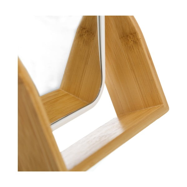 Kosmētikas spogulis ar bambusa rāmi 16x19,5 cm – Casa Selección-image-1
