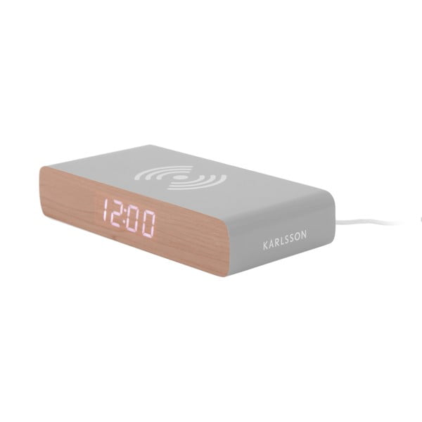 Digitāls modinātājpulkstenis ar bezvadu uzlādi Retro Flat LED – Karlsson-image-1