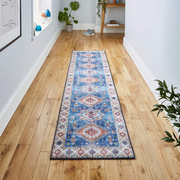 Zils paklājs 225x60 cm Topaz – Think Rugs-image-1