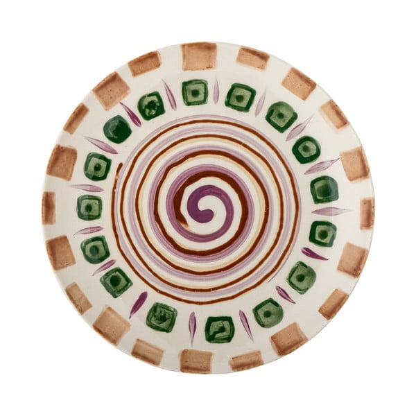 Zaļš/brūns deserta māla šķīvis ø 20,5 cm Shama – Bloomingville