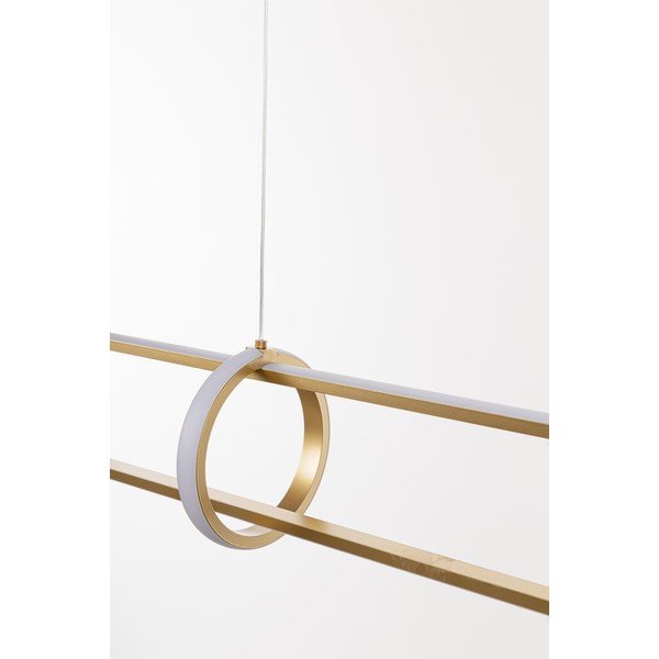 Zelta krāsas metāla LED piekaramā lampa Alken – Bizzotto-image-4
