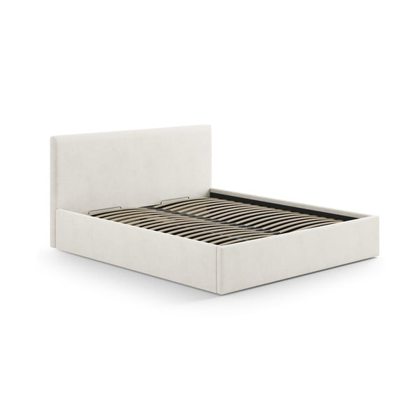 Krēmkrāsas polsterēts gultas galvgalis 210,5x100 cm Remo – Micadoni -image-3