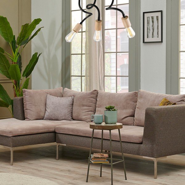 Melns/dabisks griestu gaismeklis – LAMKUR-image-2