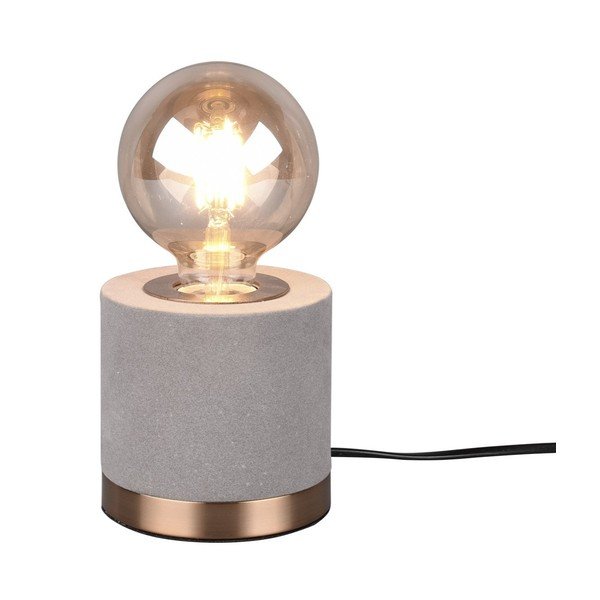 Pelēka samta galda lampa (augstums 11 cm) Judy – Reality-image-1
