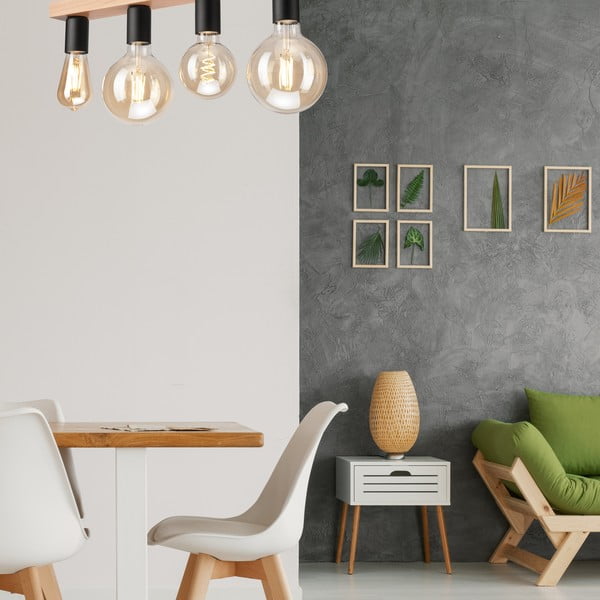 Melns/dabīga toņa griestu gaismeklis – LAMKUR-image-1