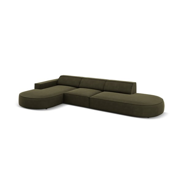 Zaļš samta stūra dīvāns (kreisais stūris) Jodie – Micadoni Home-image-3