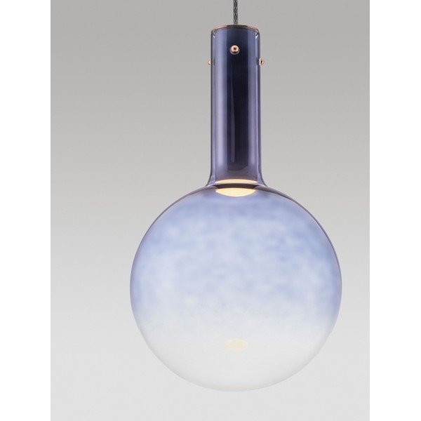 Zila stikla LED piekaramā lampa ar regulējamu spilgtumu ø 25 cm Nostos – Nova Luce-image-2