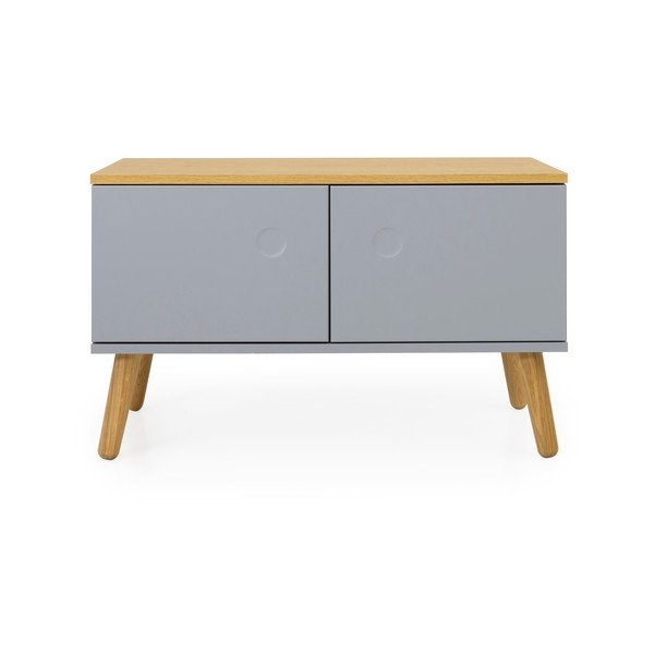 Balts sols ar uzglabāšanas vietu un ozolkoka kājām Tenzo Dot-image-1