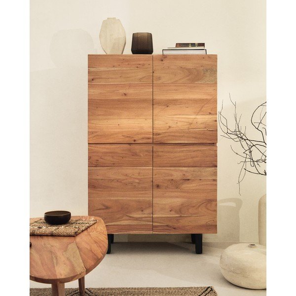 Dabīga toņa akācijas masīvkoka kumode 100x155x40,5 cm Uxue – Kave Home-image-1