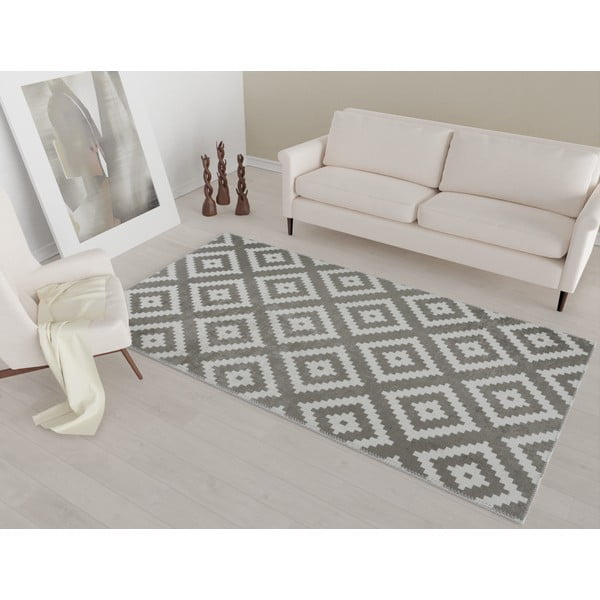 Gaiši brūns/krēmkrāsas mazgājams paklājs 80x50 cm – Vitaus-image-1