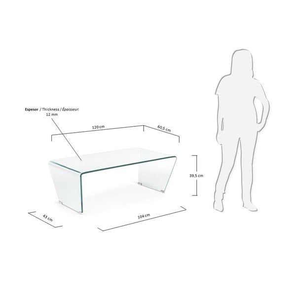 Stikla žurnālgaldiņš 60x120 cm Burano – Kave Home-image-4