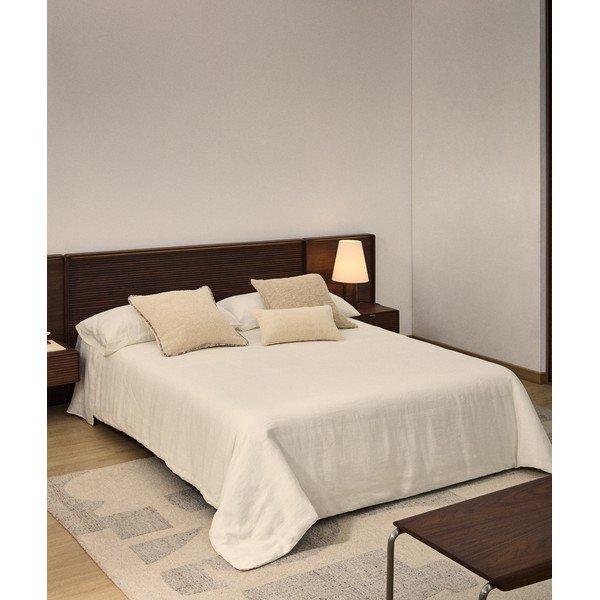 Ziloņkaula krāsas divguļamā/īpaši gara trīsdaļīga gultas veļa 220x240 cm Simmel – Kave Home-image-1