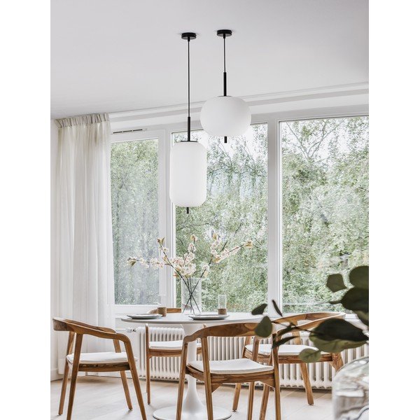Balta/melna stikla piekaramā lampa ø 22 cm Lato – Nova Luce-image-1