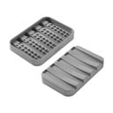 Pelēks plastmasas ziepju trauks Gravity – Metaltex