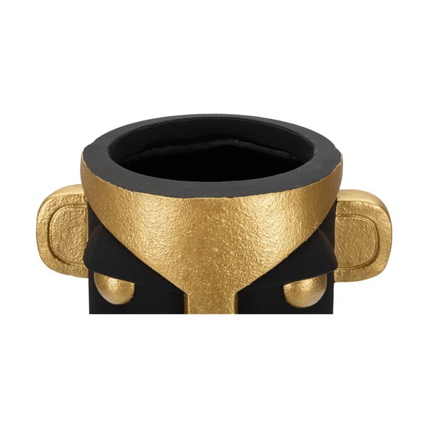 Melna/zelta krāsas polirezīna augsta vāze 40 cm Tribal – Mauro Ferretti-image-3