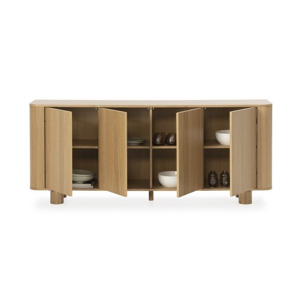 Dabīga toņa kumode ar ozolkoka imitāciju 180x75x40 cm Padoc – MOME-image-4
