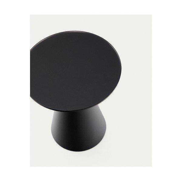 Apaļš sānu galdiņš ar stikla galda virsmu ø 30 cm Wilshire – Kave Home-image-3
