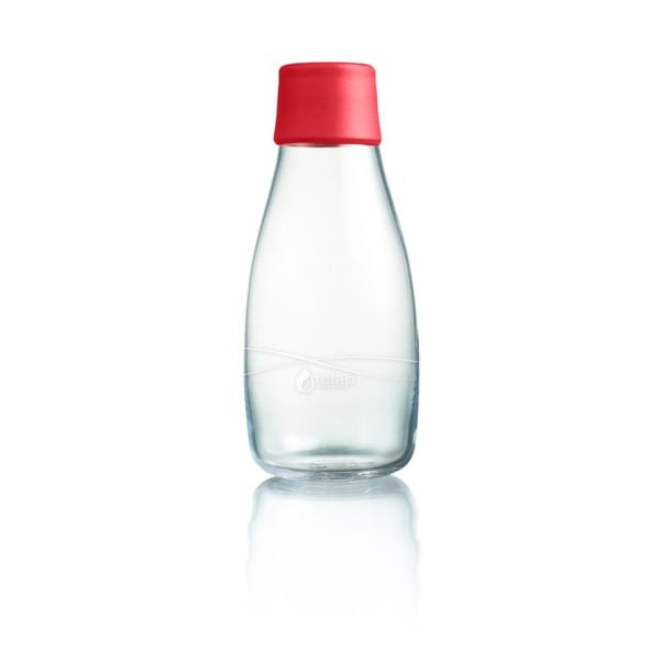 Sarkana stikla pudele ar mūža garantiju ReTap, 300 ml