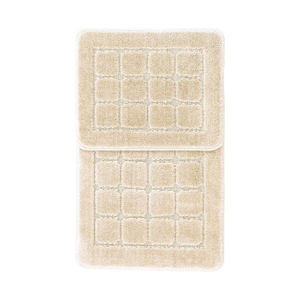 Krēmkrāsas vannas istabas paklājiņi (2 gab.) 50x80 cm Kareli – Foutastic-image-2